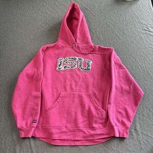 ISU Football Jansport Medium Pink Pullover Long Sleeve Hoodie‎ Zebra Print